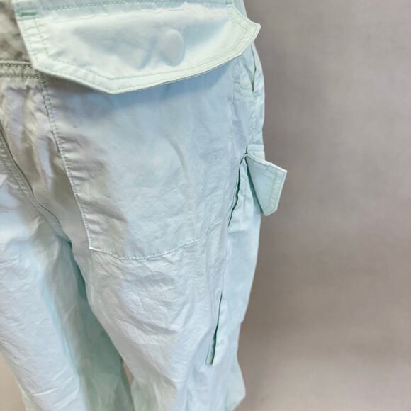 Agolde Ginerva Cargo Parachute Pant in Mochi-Mint Green Size Small Drawstring - Picture 10 of 16